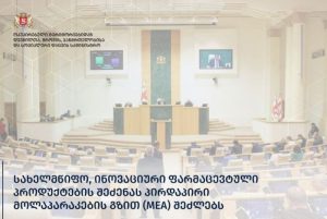 პარლამენტის სხდომა ფარმაცევტული კანონის ცვლილების მიღებისას