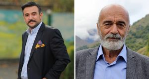 პოეტი ტარიელ ხარხელაური და ნიკოლოზ წულუკიძე