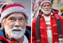 ჰოლივუდის ლეგენდა არნოლდ შვარცნეგერი როგორც სანტა კლაუსი